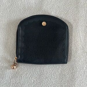 LC Lauren Conrad Black Wallet with Gold Accents